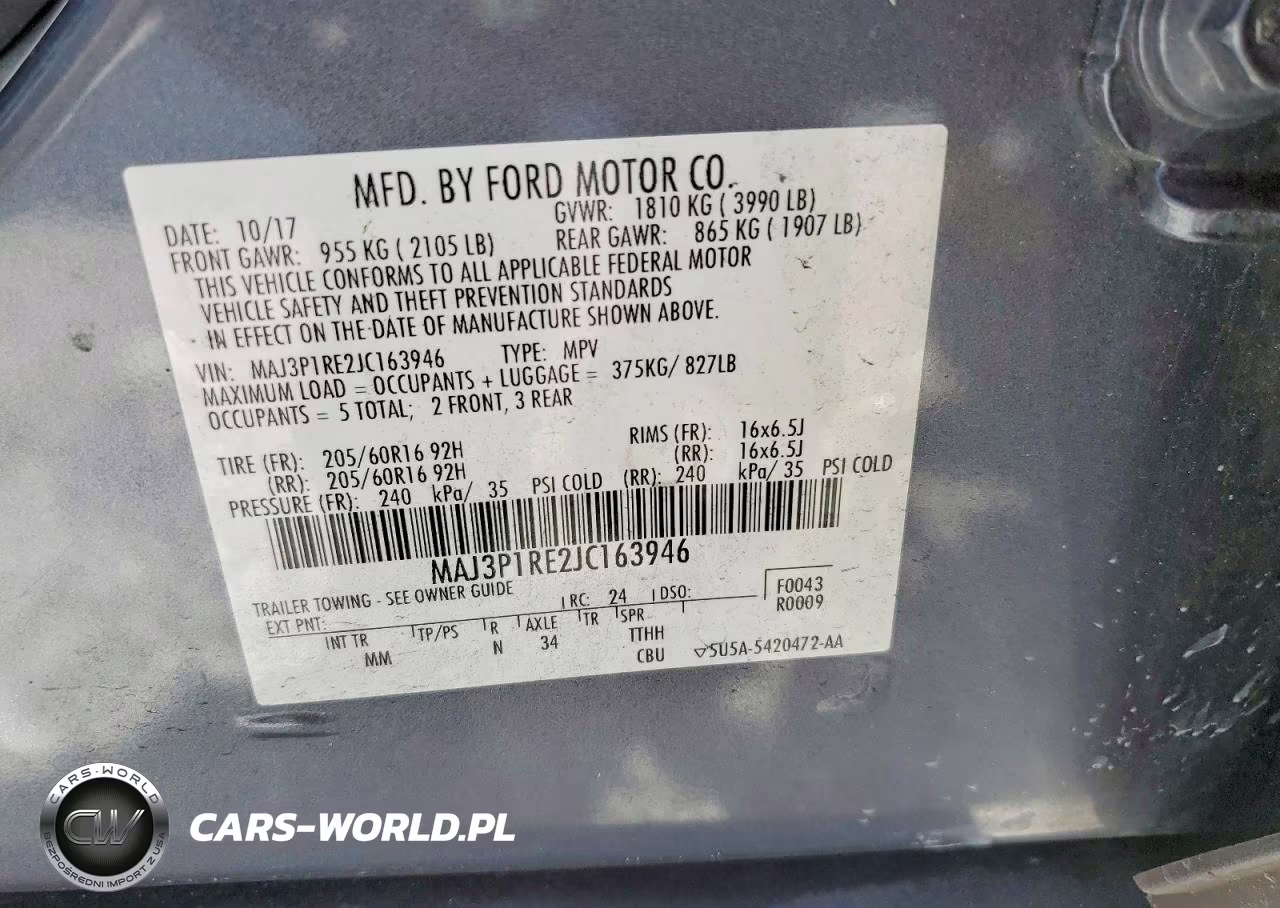 2018 Ford Ecosport S VIN:MAJ3P1RE2JC163946 - 13