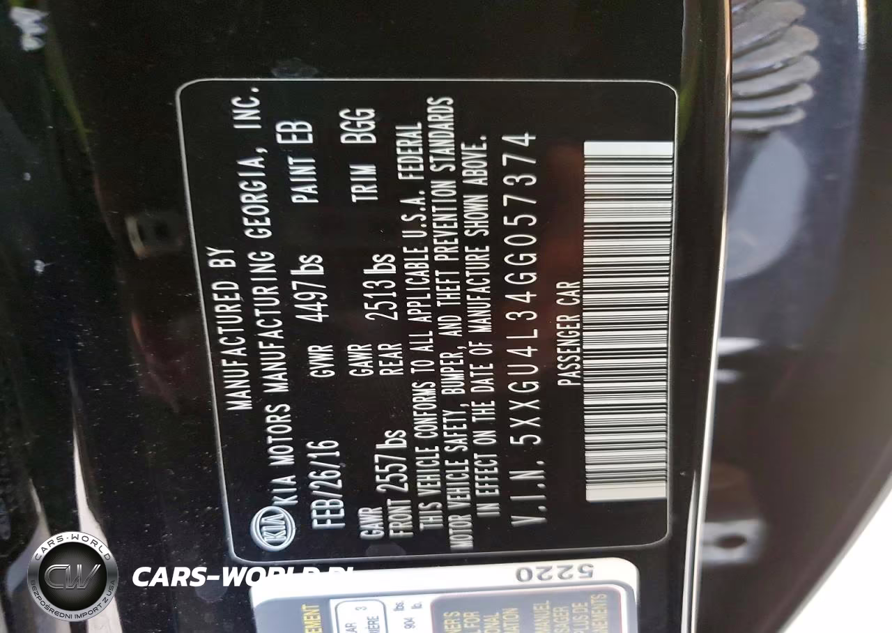 2016 Kia Optima Ex VIN:5XXGU4L34GG057374 - 12