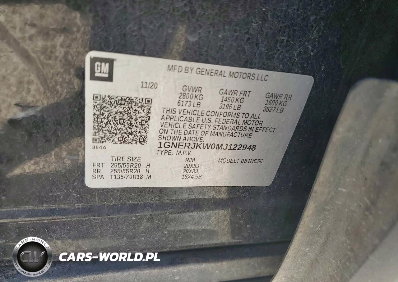 2021 Chevrolet Traverse Rs VIN:1GNERJKW0MJ122948 - 14