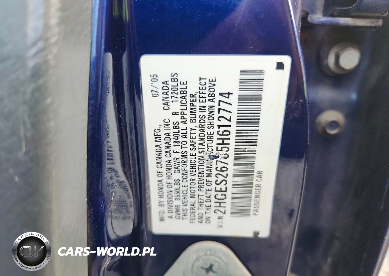 2005 Honda Civic Ex VIN:2HGES26785H612774 - 12