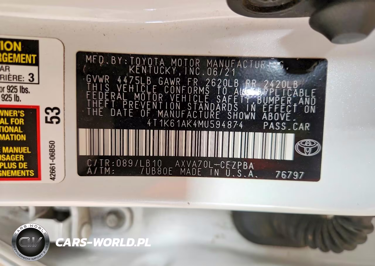 2021 Toyota Camry Xse VIN:4T1K61AK4MU594874 - 13