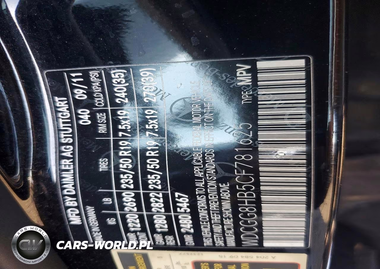 2012 Mercedes-Benz Glk 350 4Matic VIN:WDCGG8HB5CF781625 - 13