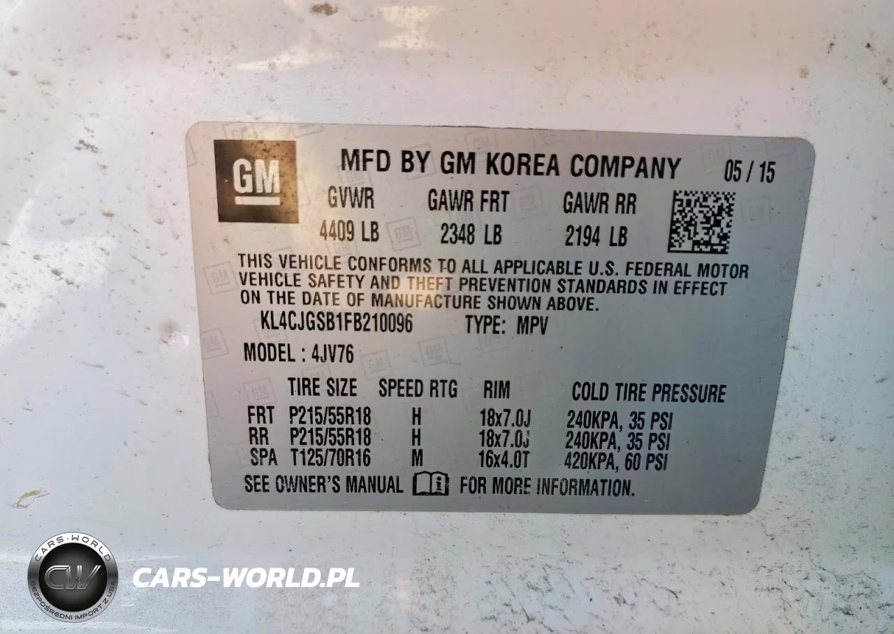 2015 Buick Encore VIN:KL4CJGSB1FB210096 - 12