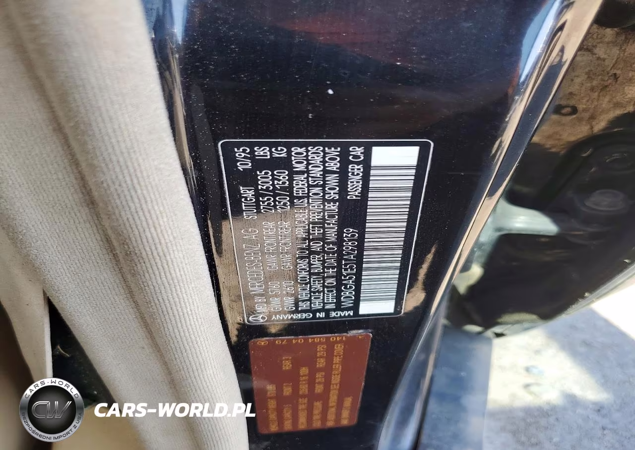 1996 Mercedes-Benz S 500 VIN:WDBGA51E5TA298139 - 12