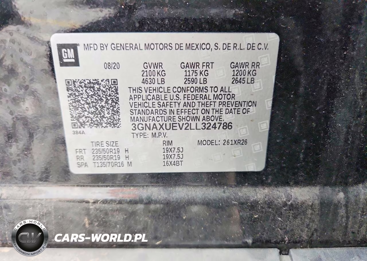 2020 Chevrolet Equinox Lt VIN:3GNAXUEV2LL324786 - 13