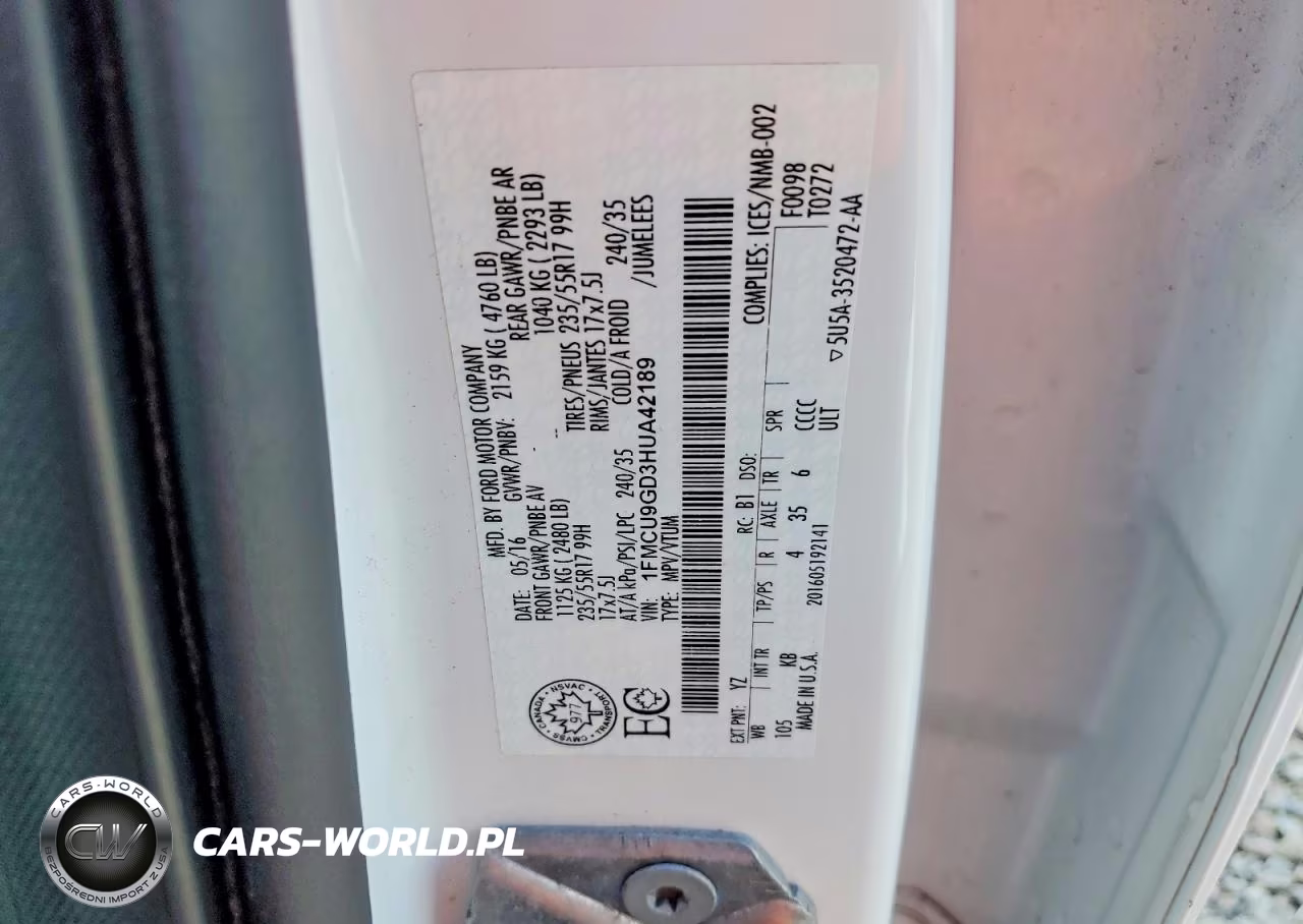 2017 Ford Escape Se VIN:1FMCU9GD3HUA42189 - 13