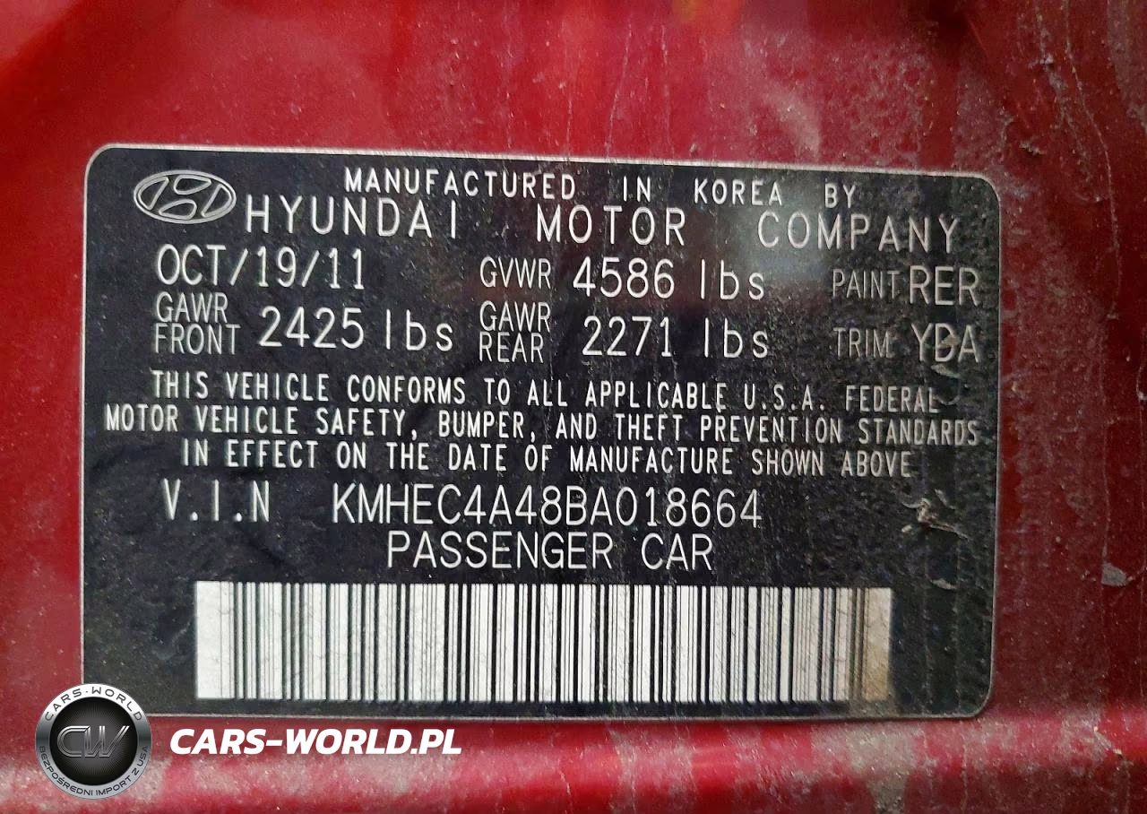 2011 Hyundai Sonata Hybrid VIN:KMHEC4A48BA018664 - 12