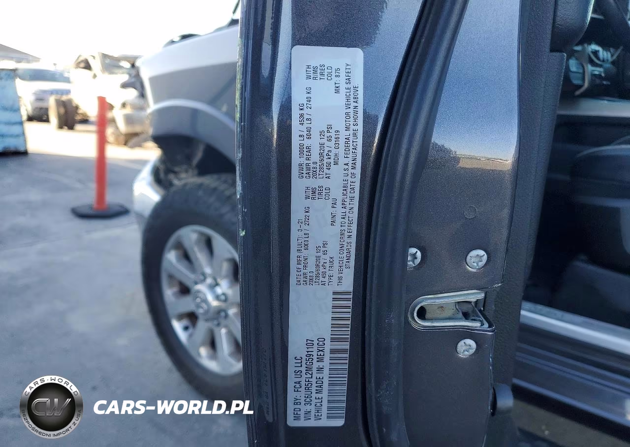 2021 Ram 2500 Laramie VIN:3C6UR5FL2MG591107 - 12