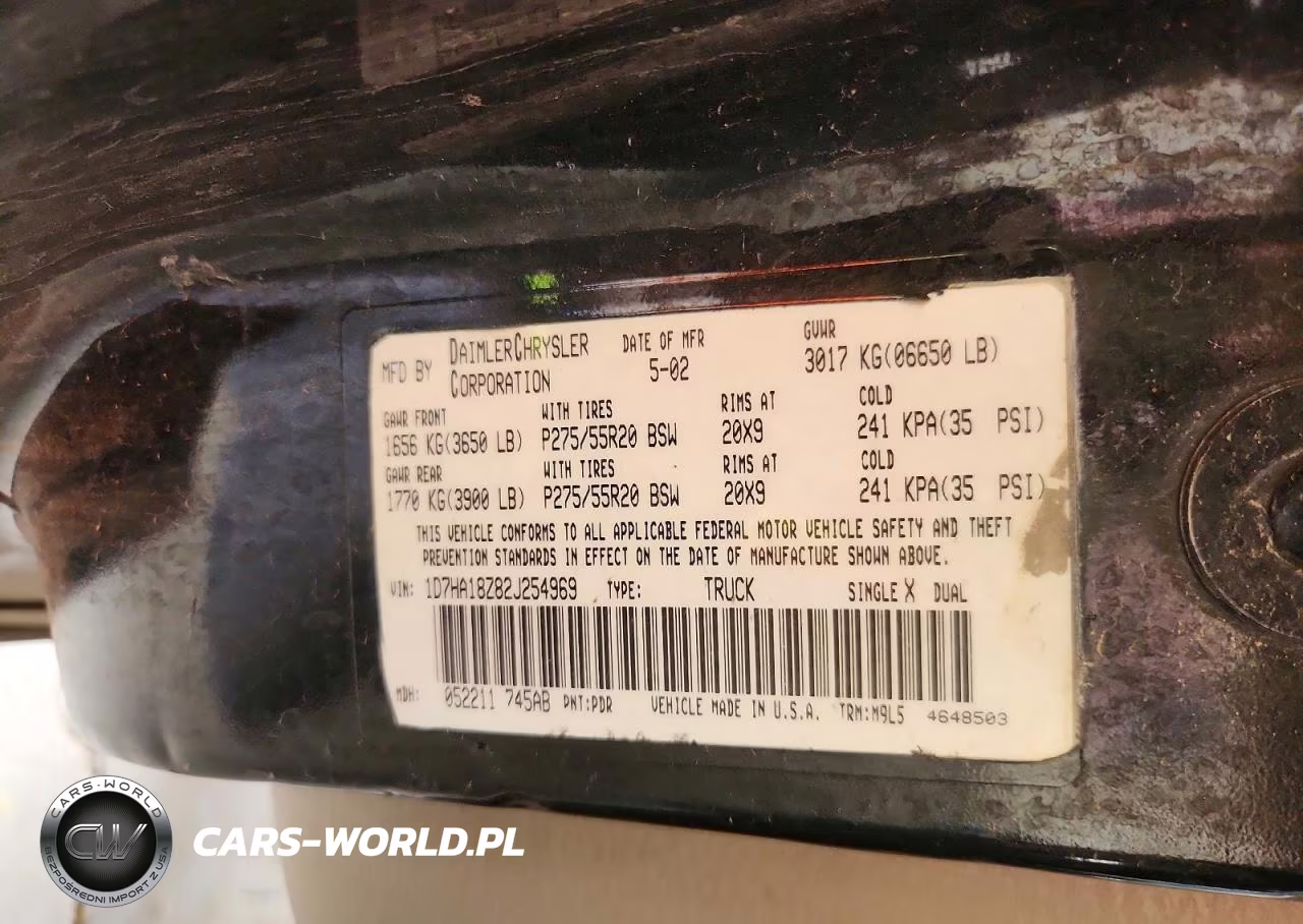 2002 Dodge Ram 1500 VIN:1D7HA18Z82J254969 - 12