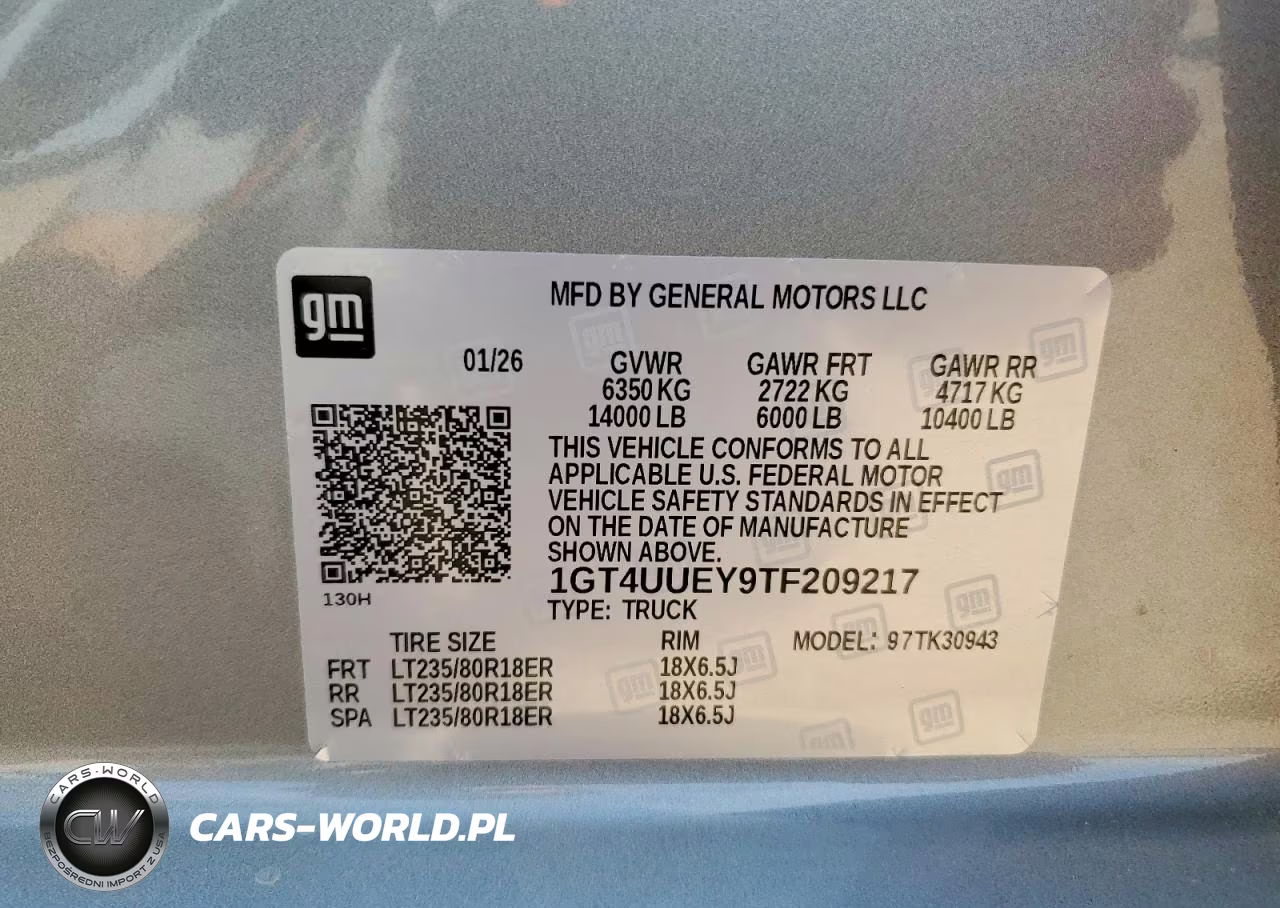 2026 GMC Sierra K3500 Slt VIN:1GT4UUEY9TF209217 - 12