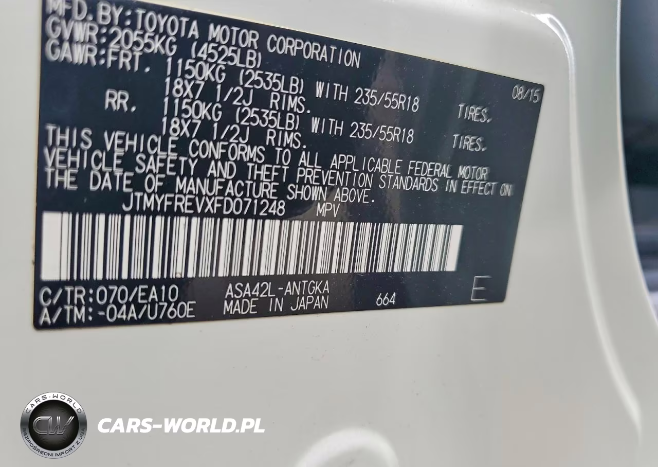 2015 Toyota Rav4 Limited VIN:JTMYFREVXFD071248 - 12