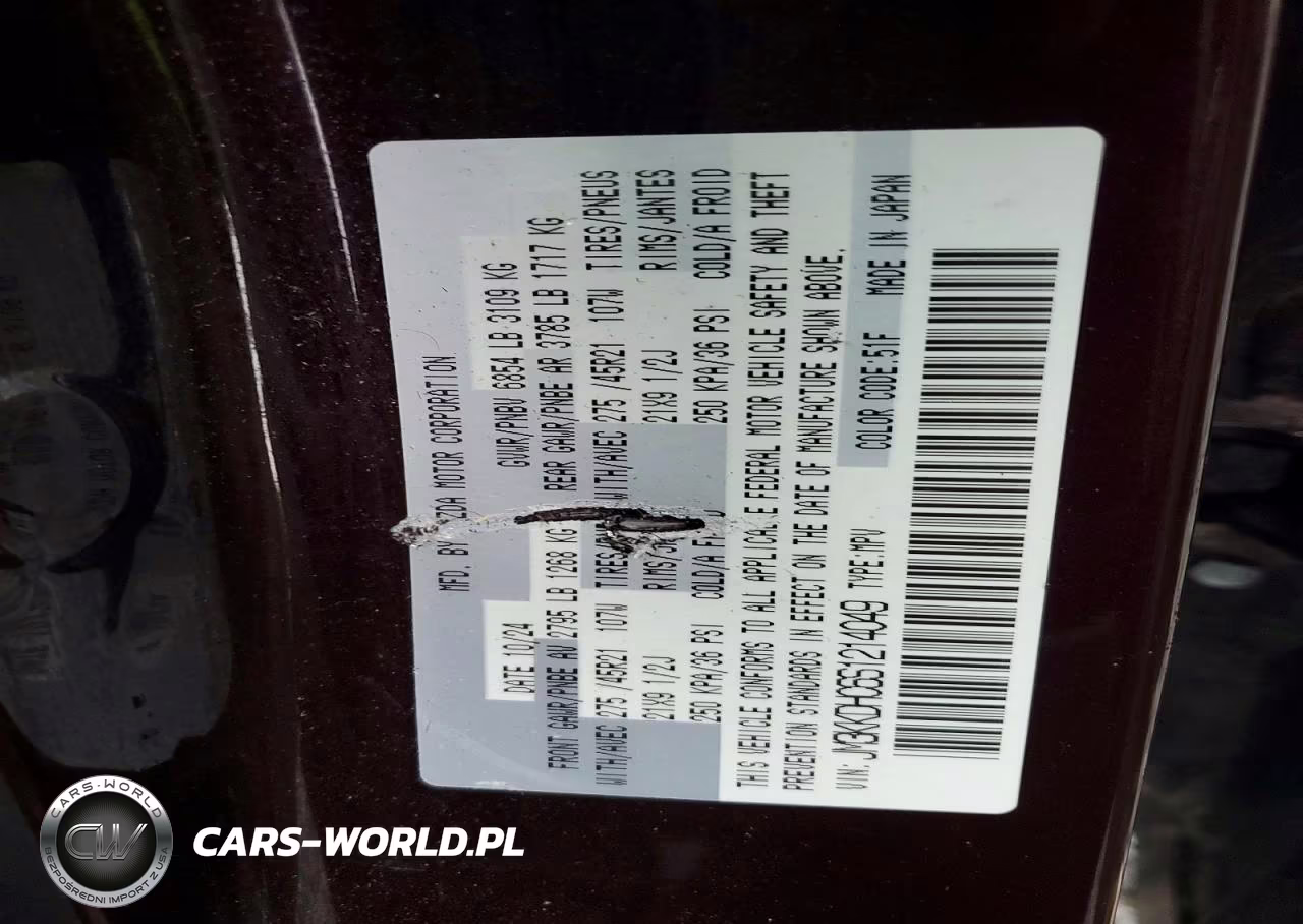2025 Mazda Cx-90 Premium VIN:JM3KKDHC6S1214049 - 14