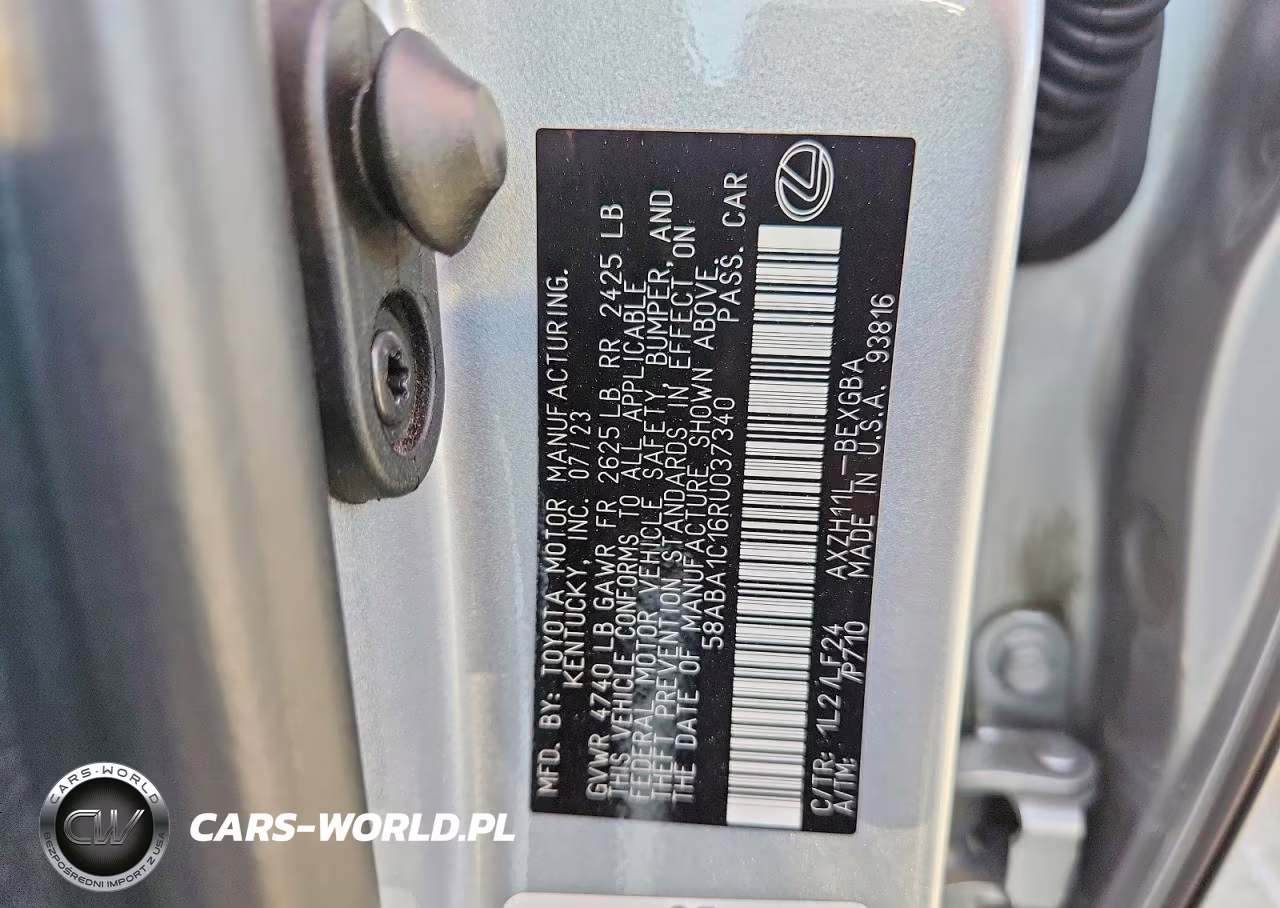 2024 Lexus Es 300H F Sport Handling VIN:58ABA1C16RU037340 - 13