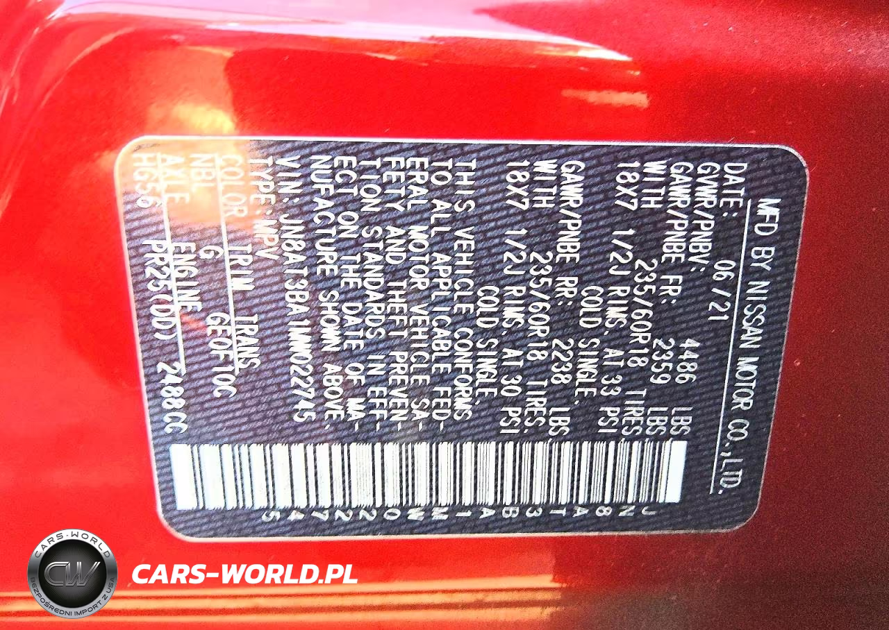 2021 Nissan Rogue Sv VIN:JN8AT3BA1MW022745 - 13