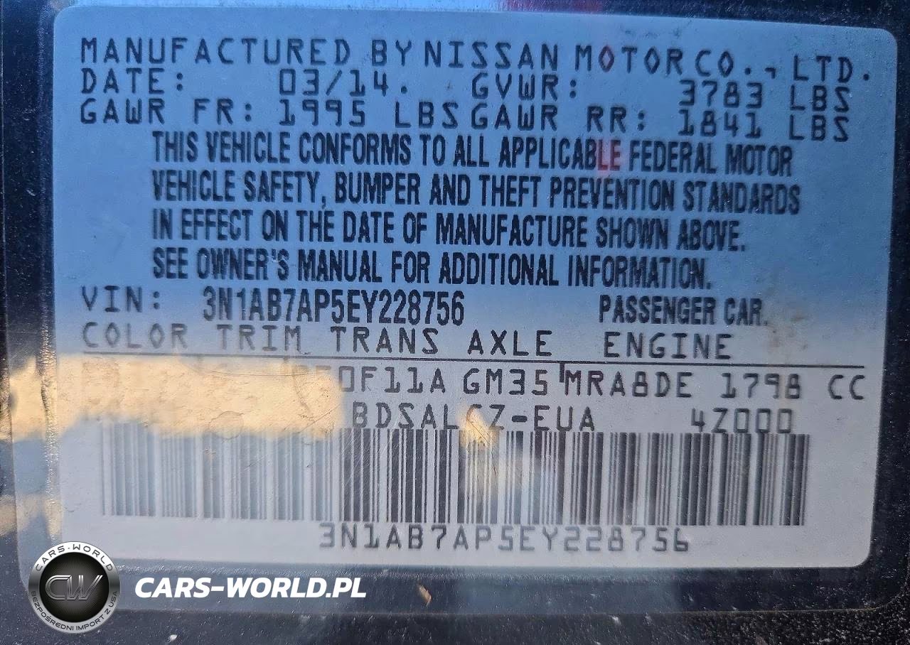 2014 Nissan Sentra S VIN:3N1AB7AP5EY228756 - 12