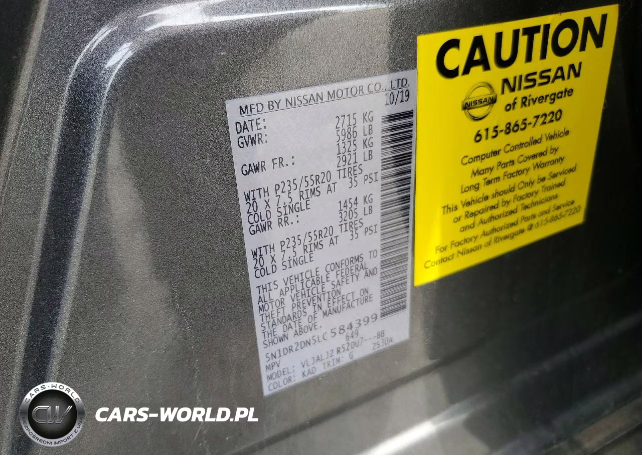 2020 Nissan Pathfinder Platinum VIN:5N1DR2DN5LC584399 - 13