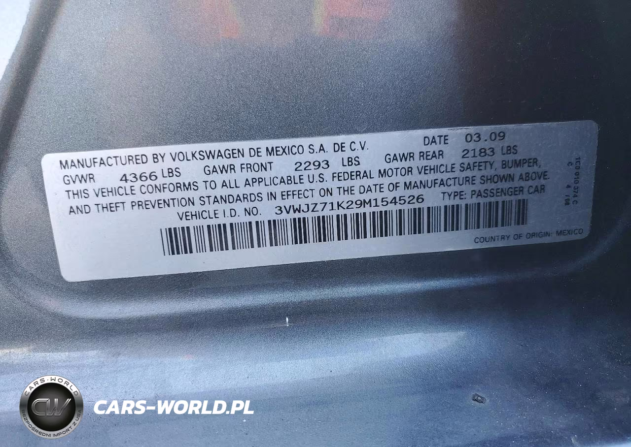 2009 Volkswagen Jetta S VIN:3VWJZ71K29M154526 - 13