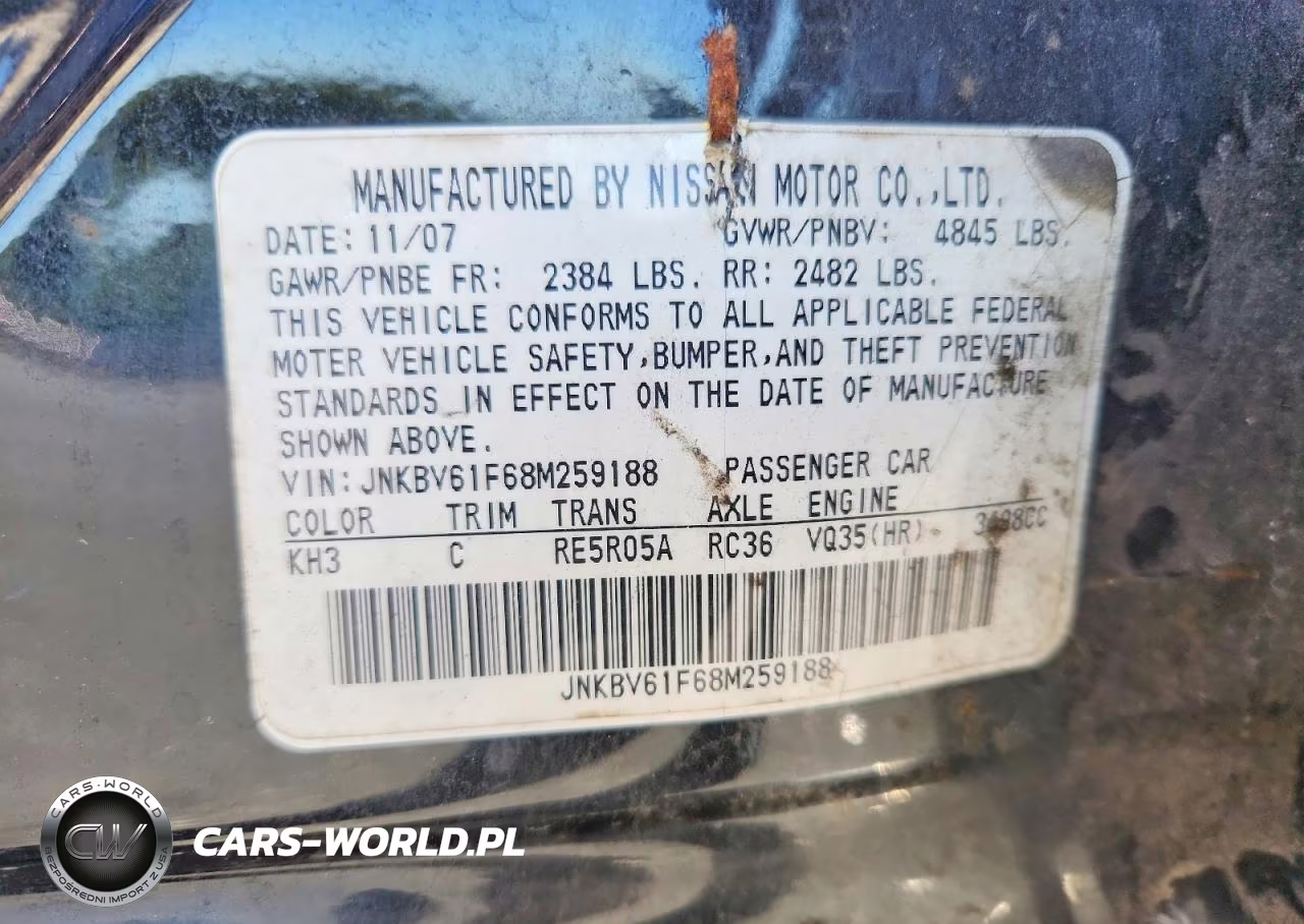 2008 Infiniti G35 X VIN:JNKBV61F68M259188 - 12