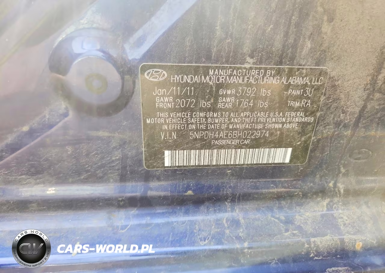 2011 Hyundai Elantra Gls VIN:5NPDH4AE6BH022974 - 12