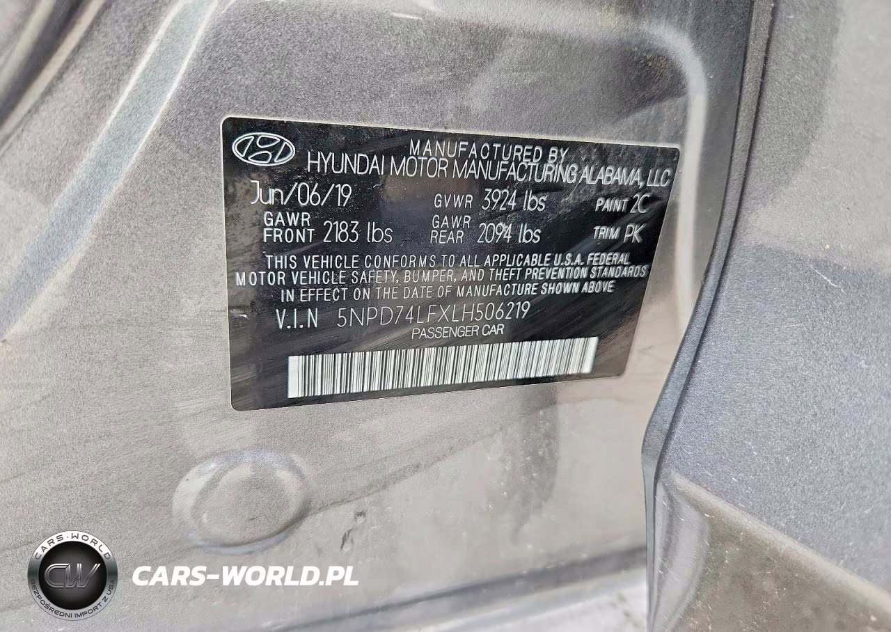 2020 Hyundai Elantra Se VIN:5NPD74LFXLH506219 - 12