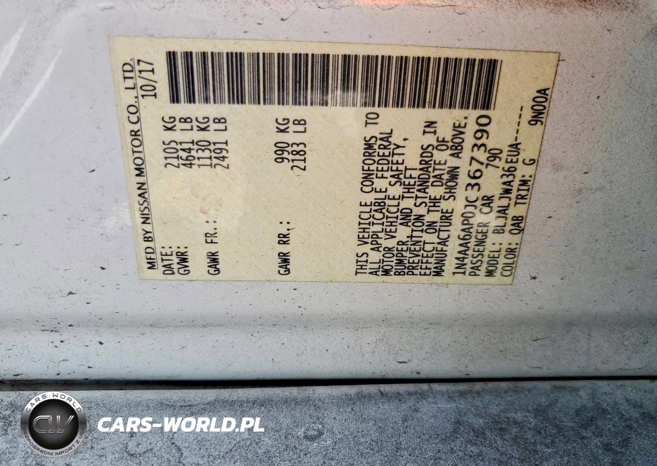 2018 Nissan Maxima 3.5 Sv VIN:1N4AA6AP0JC367390 - 12