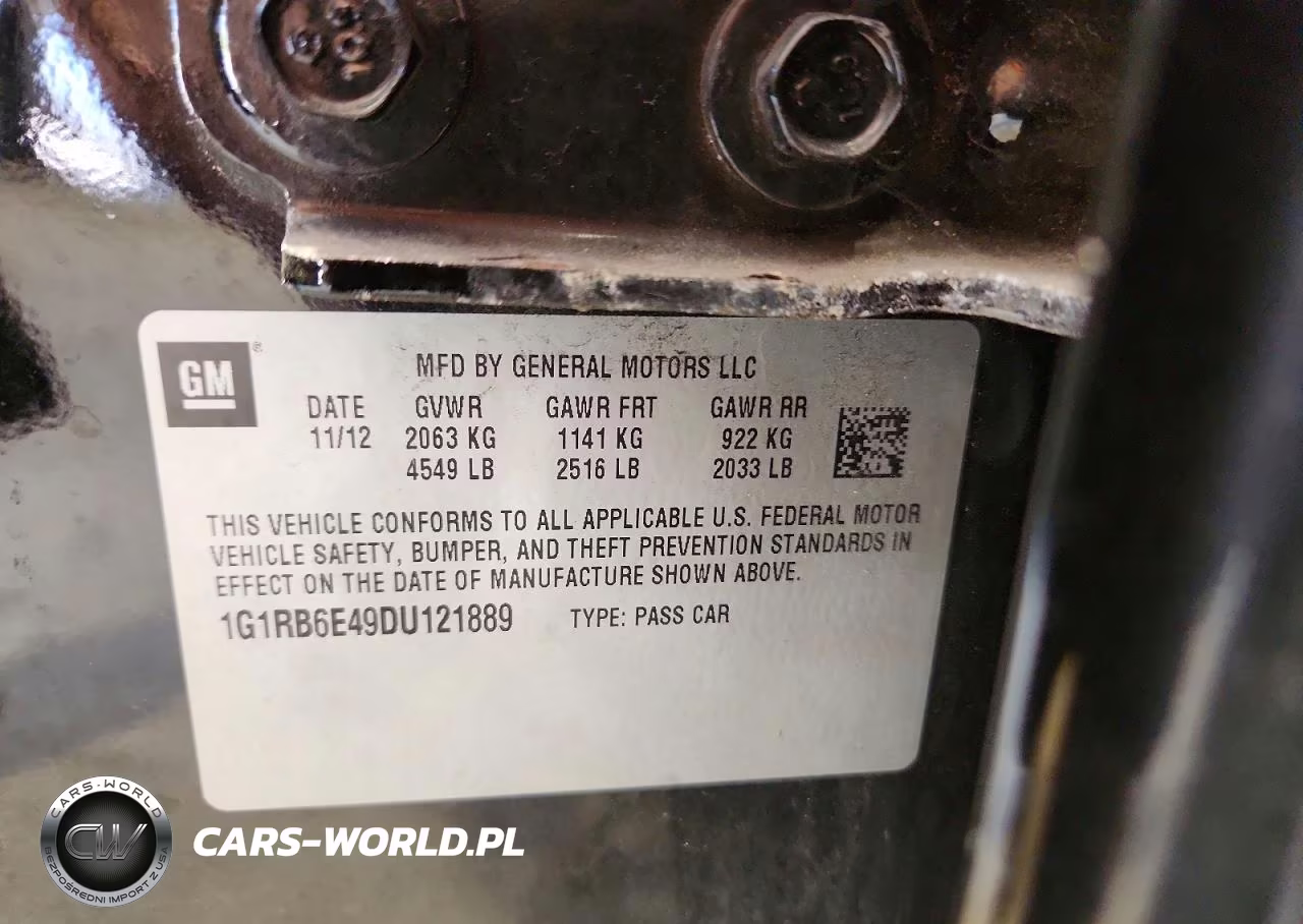2013 Chevrolet Volt VIN:1G1RB6E49DU121889 - 12