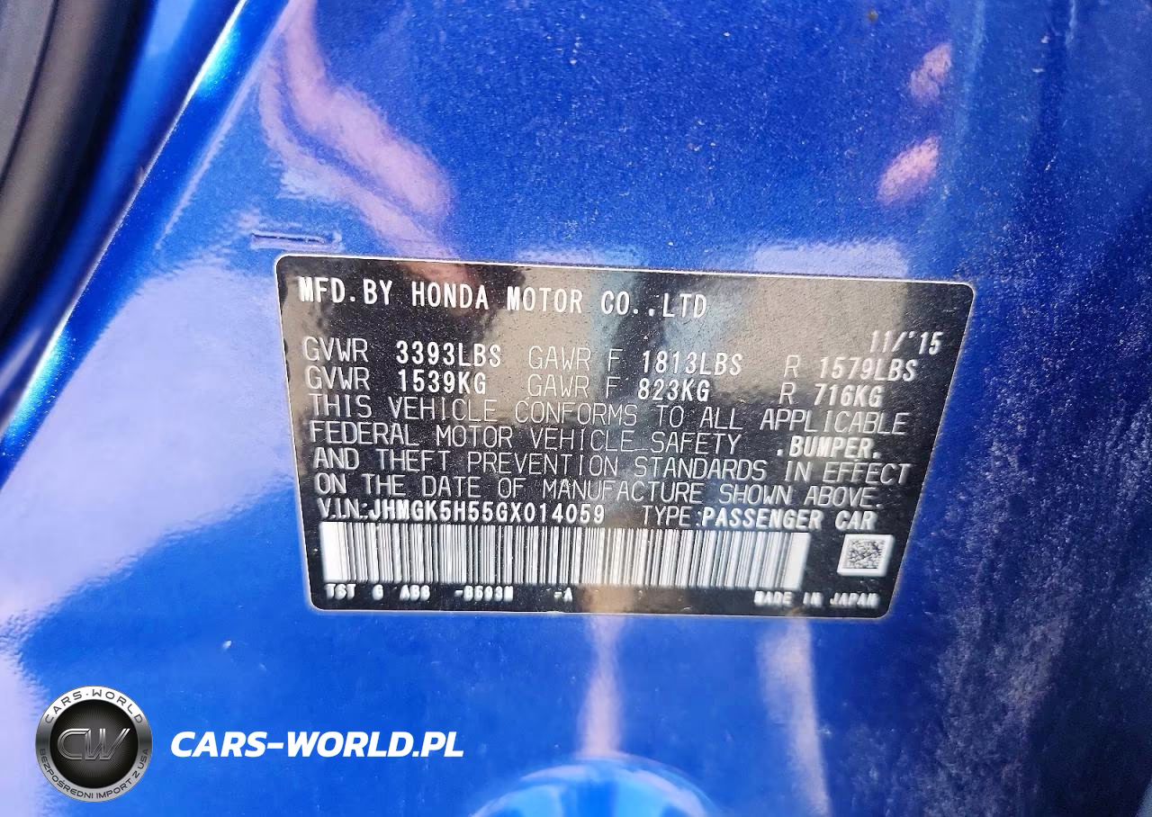 2016 Honda Fit Lx VIN:JHMGK5H55GX014059 - 12