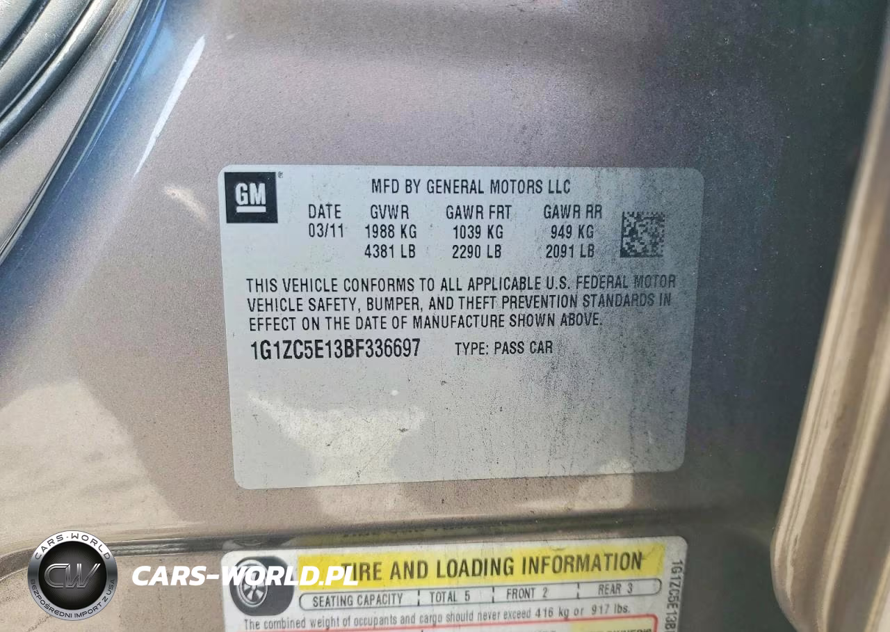 2011 Chevrolet Malibu 1Lt VIN:1G1ZC5E13BF336697 - 12