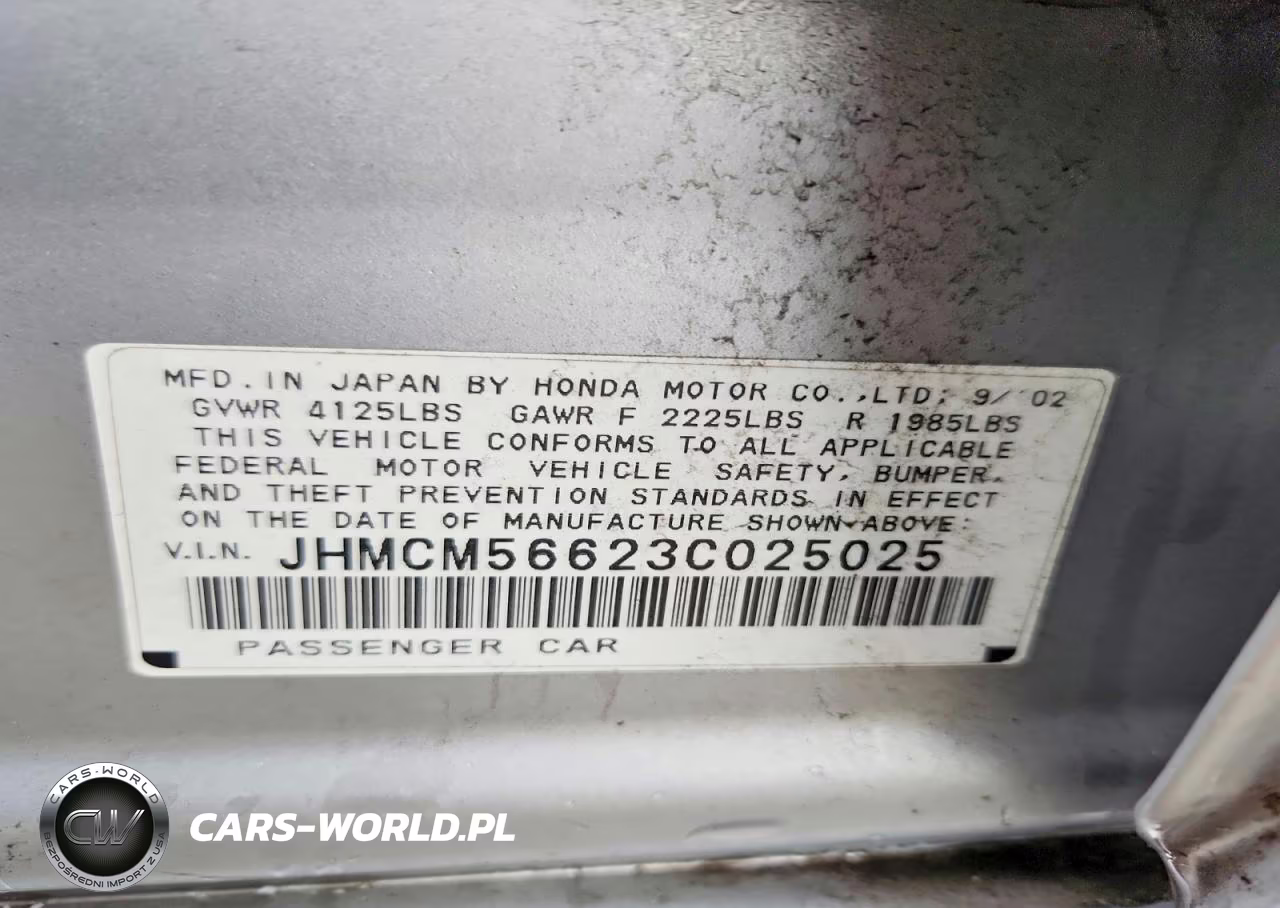 2003 Honda Accord Ex VIN:JHMCM56623C025025 - 12