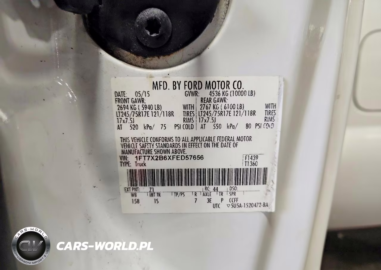 2015 Ford F250 Super Duty VIN:1FT7X2B6XFED57656 - 12