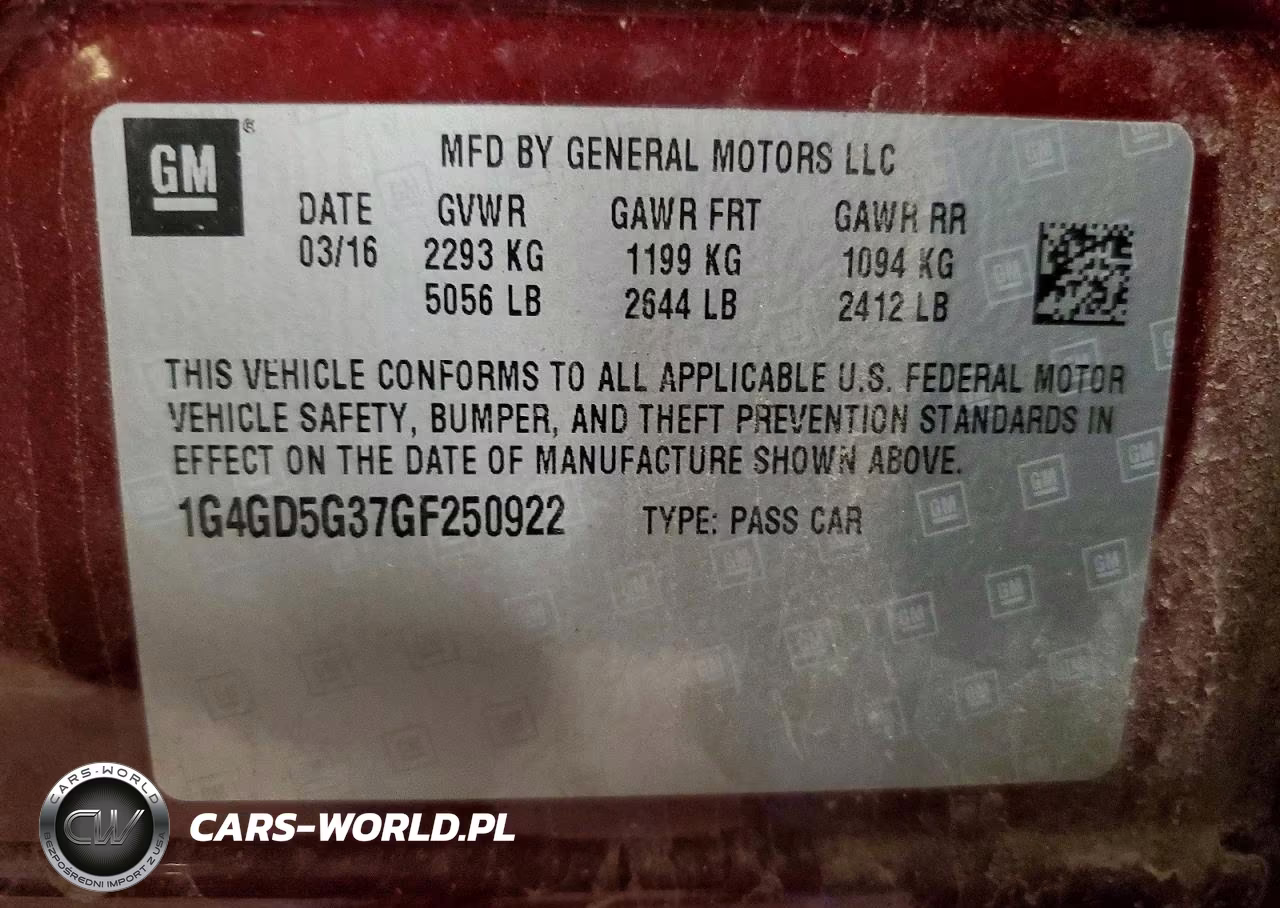 2016 Buick Lacrosse Premium VIN:1G4GD5G37GF250922 - 12