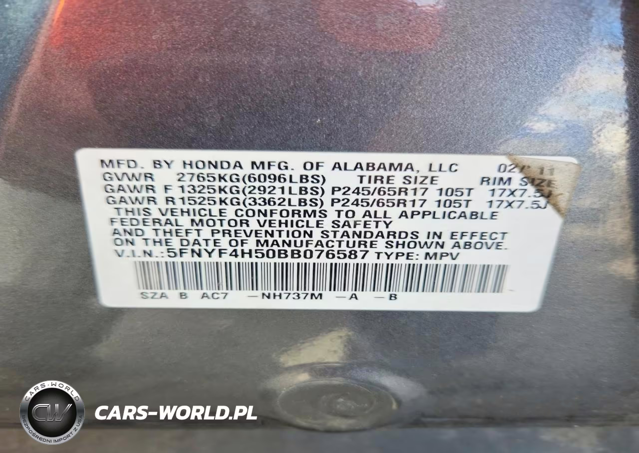 2011 Honda Pilot Exl VIN:5FNYF4H50BB076587 - 13