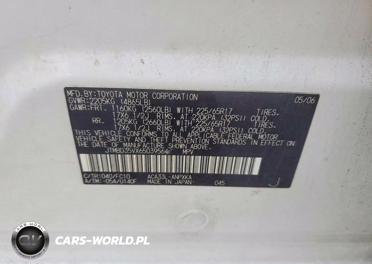 2006 Toyota Rav4 Base VIN:JTMBD35VX65039564 - 13