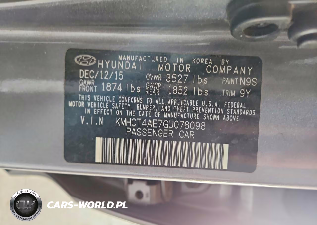 2016 Hyundai Accent Se VIN:KMHCT4AE7GU078098 - 12