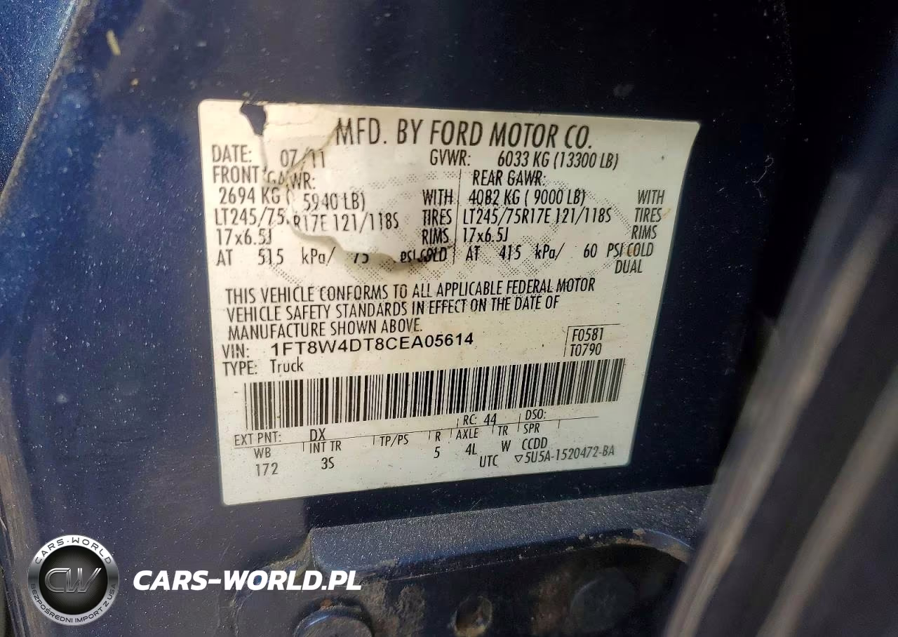 2012 Ford F450 Super Duty VIN:1FT8W4DT8CEA05614 - 13
