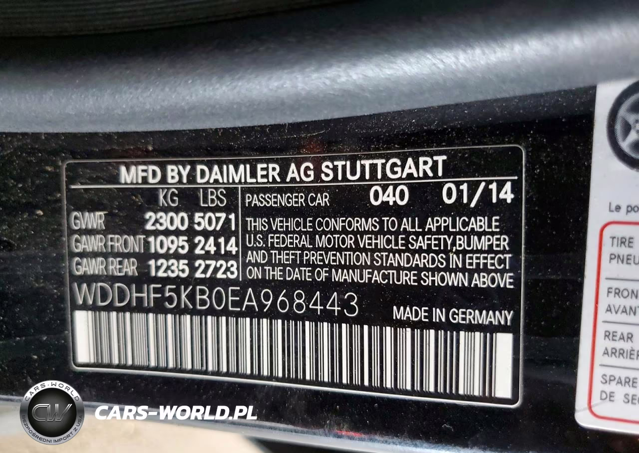 2014 Mercedes-Benz E 350 VIN:WDDHF5KB0EA968443 - 12