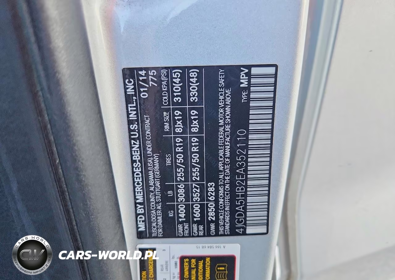 2014 Mercedes-Benz Ml 350 4Matic VIN:4JGDA5HB2EA352110 - 13