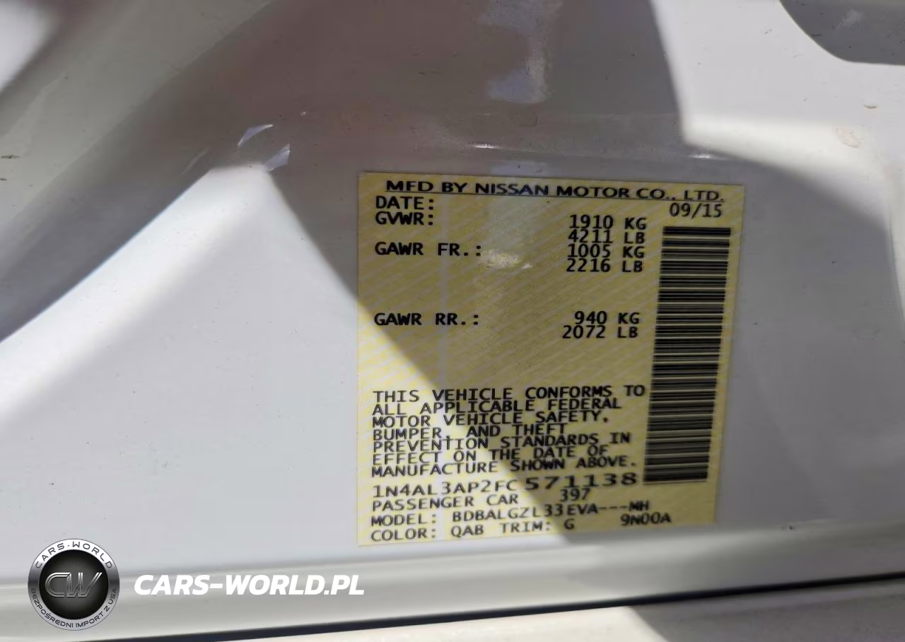 2015 Nissan Altima 2.5 S VIN:1N4AL3AP2FC571138 - 13