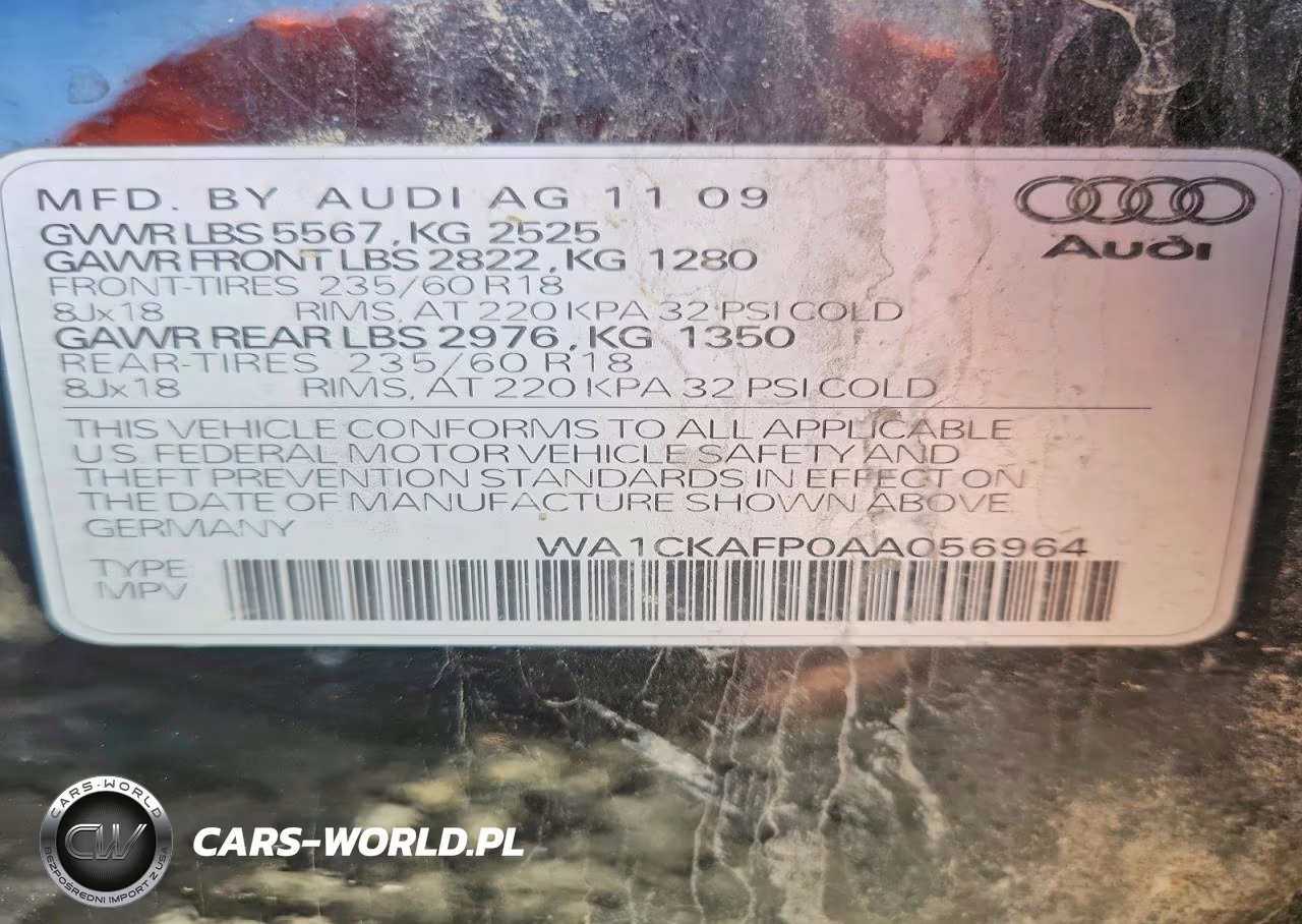 2010 Audi Q5 Premium VIN:WA1CKAFP0AA056964 - 13