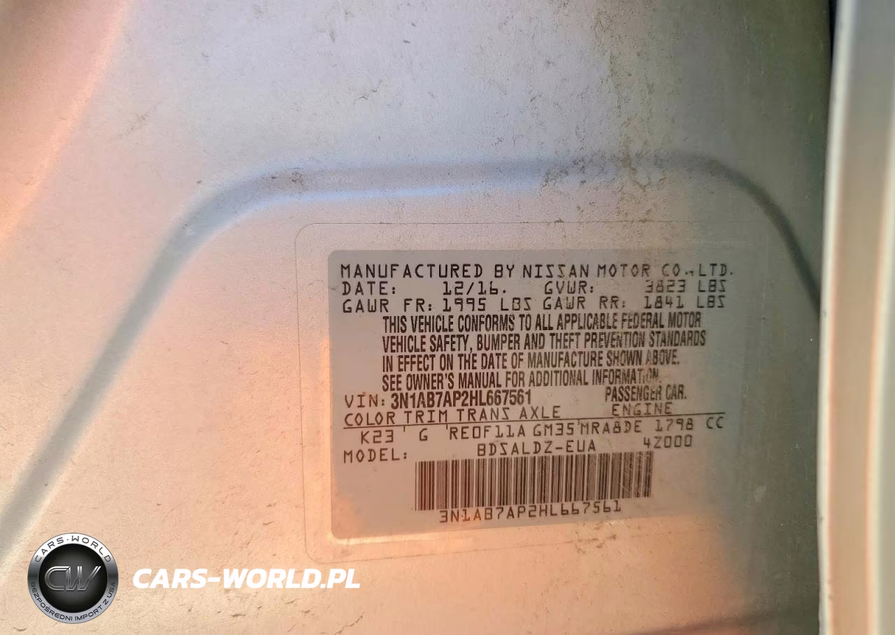 2017 Nissan Sentra Sv VIN:3N1AB7AP2HL667561 - 12