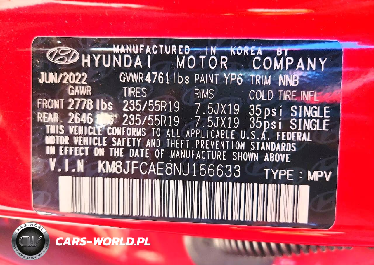 2022 Hyundai Tucson N Line VIN:KM8JFCAE8NU166633 - 14