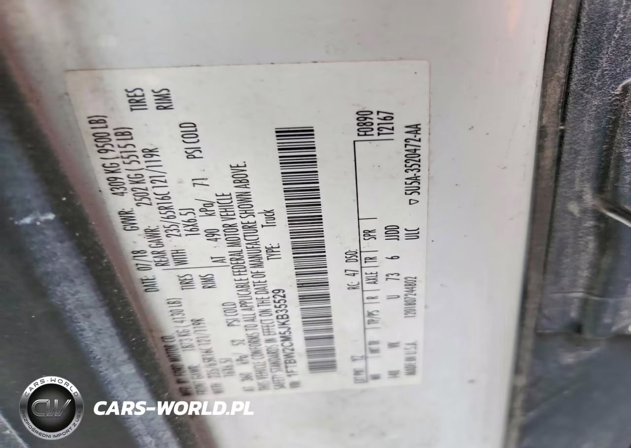 2018 Ford Transit T-350 VIN:1FTBW2CM5JKB35529 - 13