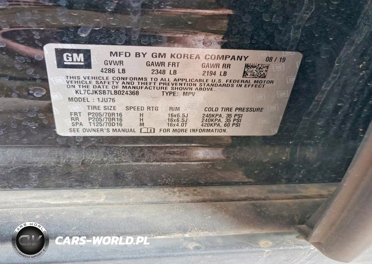 2020 Chevrolet Trax Ls VIN:KL7CJKSB7LB024368 - 12