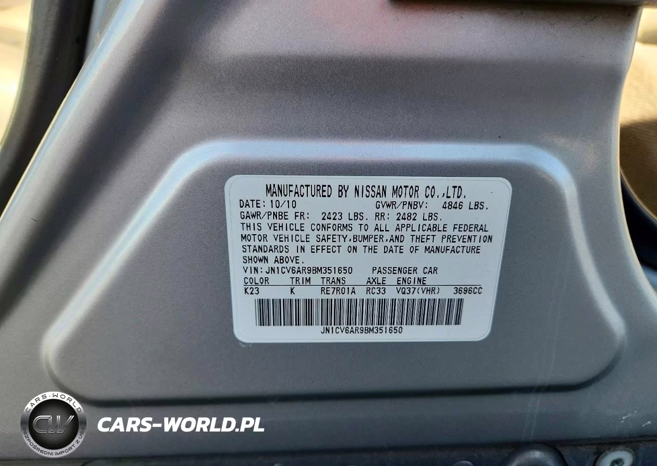 2011 Infiniti G37 Sedan X VIN:JN1CV6AR9BM351650 - 12