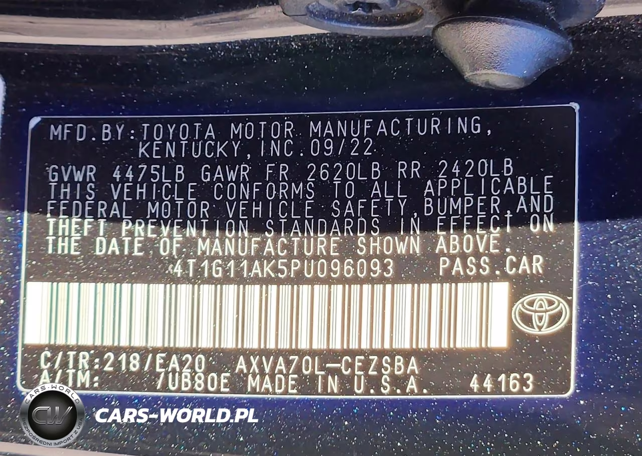 2023 Toyota Camry Se VIN:4T1G11AK5PU096093 - 13