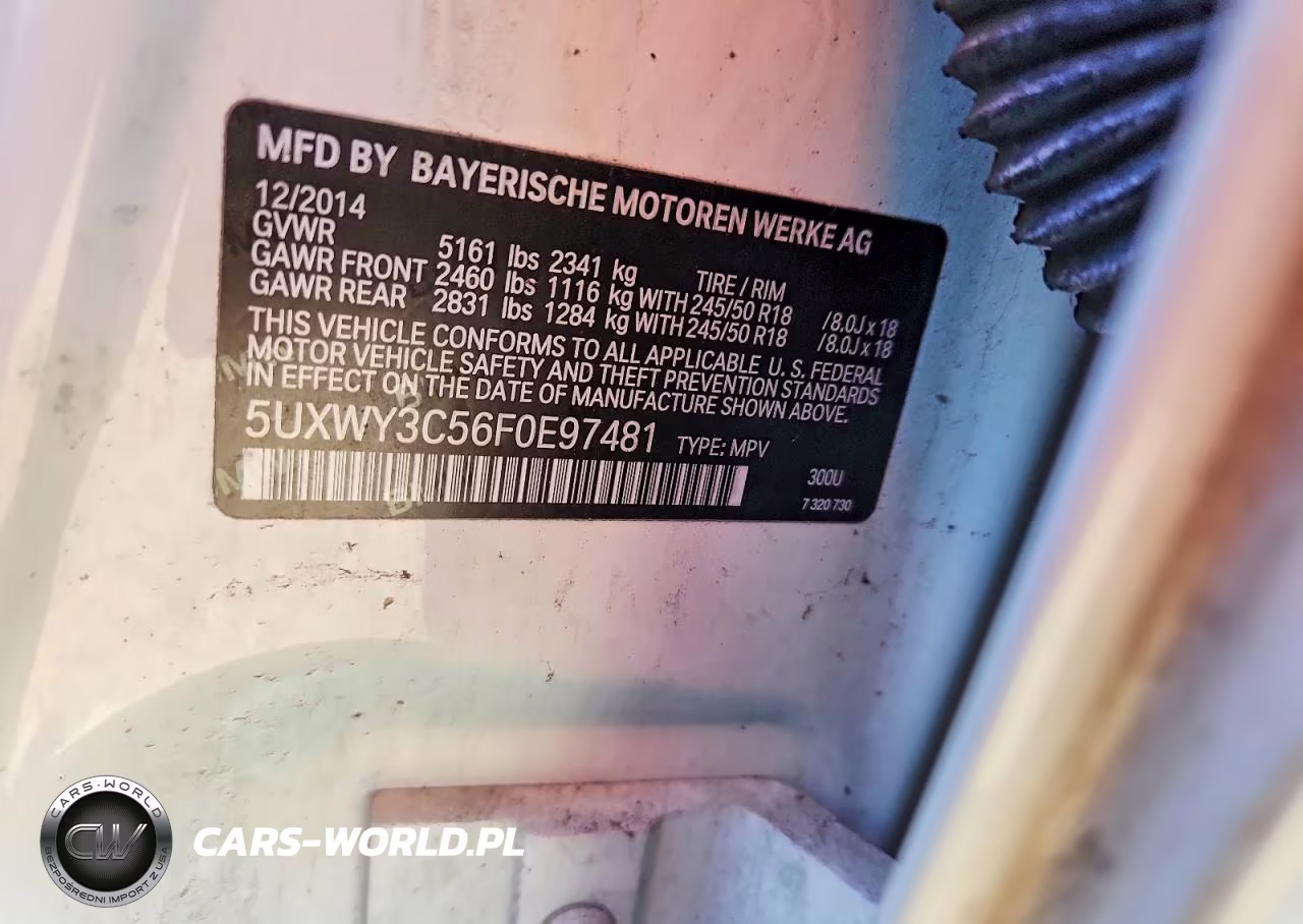 2015 BMW X3 xDrive28D VIN:5UXWY3C56F0E97481 - 13