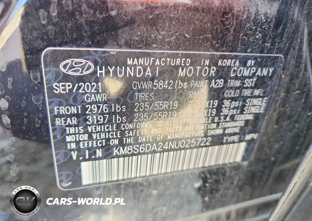 2022 Hyundai Santa Fe Sel VIN:KM8S6DA24NU025722 - 14