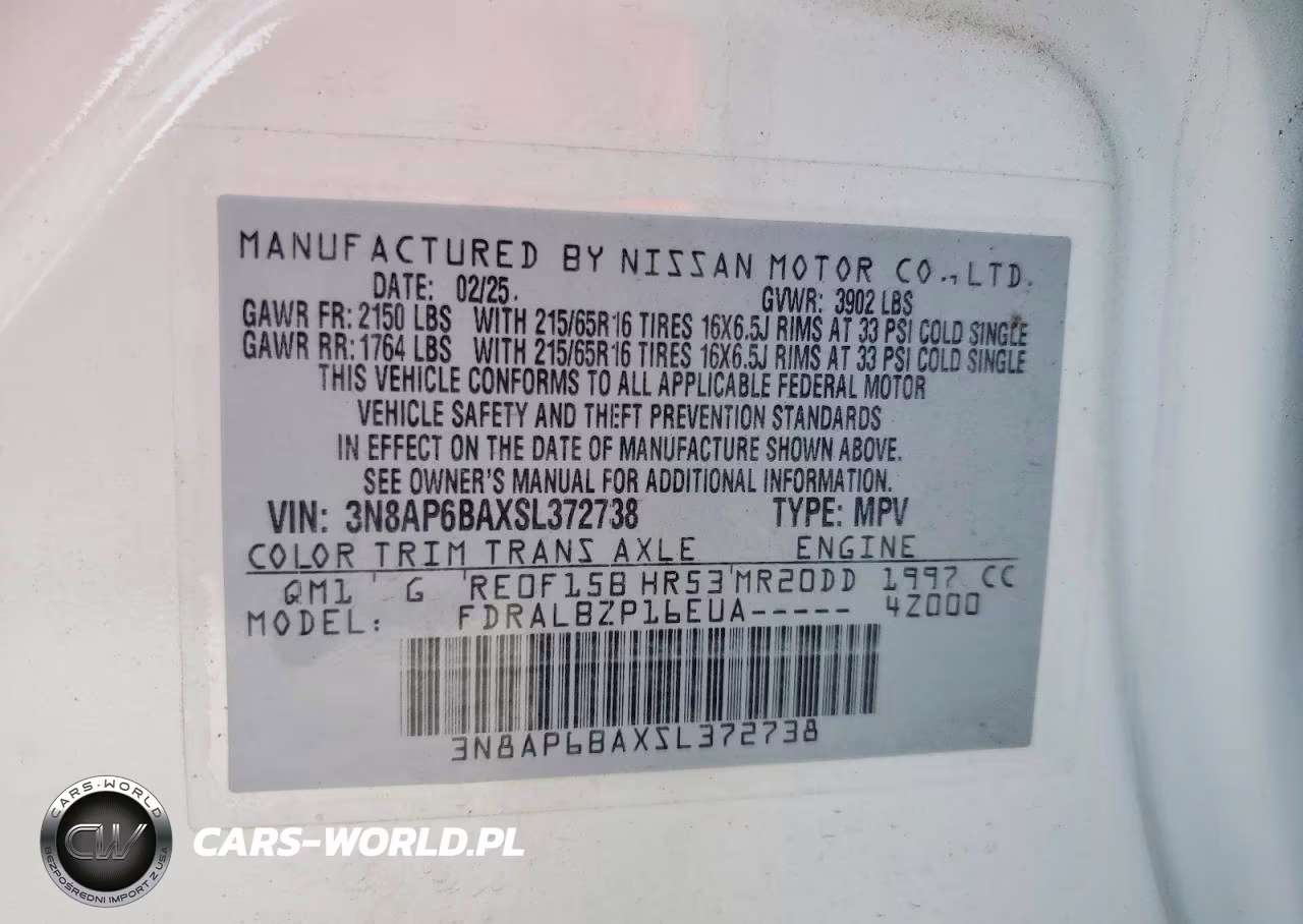 2025 Nissan Kicks S VIN:3N8AP6BAXSL372738 - 13