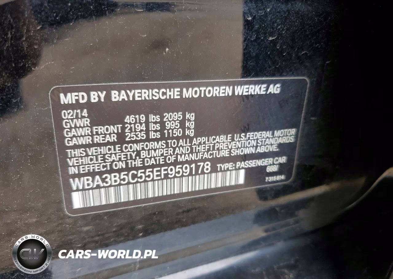 2014 BMW 328 Xi Sulev VIN:WBA3B5C55EF959178 - 12