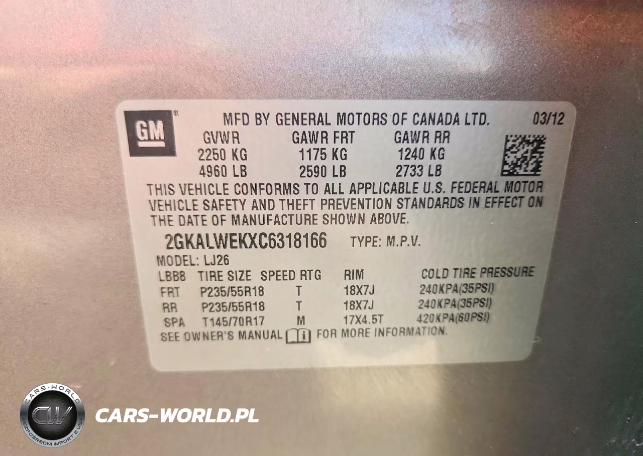 2012 GMC Terrain Slt VIN:2GKALWEKXC6318166 - 13